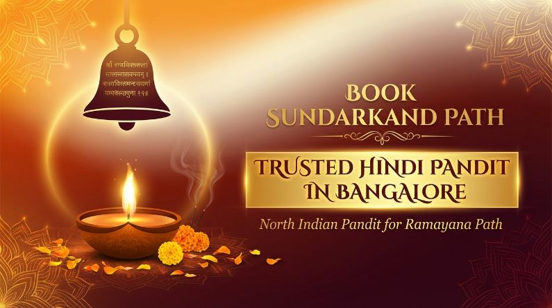 Hanuman devotional setup for Sundarkand Path